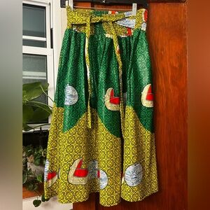 Smocked Uniti Printed Skirt One Size EUC